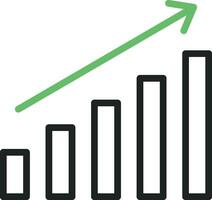 crescimento ícone vetor imagem. adequado para Móvel aplicativos, rede apps e impressão meios de comunicação.