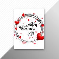 Design criativo de modelo de cartão de corações dia dos namorados vetor