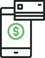Móvel Forma de pagamento ícone vetor imagem. adequado para Móvel aplicativos, rede apps e impressão meios de comunicação.