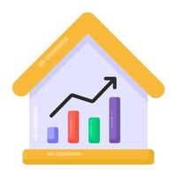 gráfico de crescimento imobiliário vetor