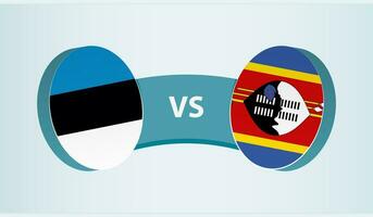 Estônia versus suazilândia, equipe Esportes concorrência conceito. vetor