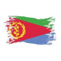 Bandeira da Eritreia com ilustração em vetor desenho aquarela pincel