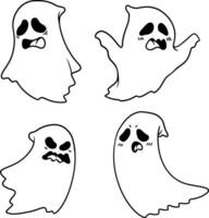 fantasma personagem do dia das Bruxas vetor