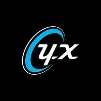 y x carta logotipo Projeto. alfabeto cartas iniciais monograma logotipo y x. yx logotipo. y x Projeto vetor