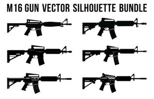livre armas silhueta vetor pacote, coleção do vários armas de fogo agrupar