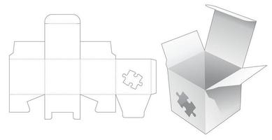 modelo de corte de molde para caixa de embalagem vetor