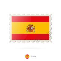 postagem carimbo com a imagem do Espanha bandeira. vetor