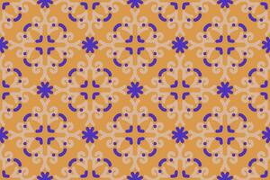 oriental padronizar. laranja e azul fundo com árabe enfeites. padrões, fundo e papel de parede para seu Projeto. têxtil ornamento. vetor ilustração.