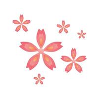 vetor cereja Flor ou sakura dentro desenho animado estilo isolado