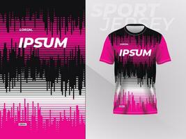 Preto Rosa camisa esporte jérsei brincar modelo Projeto para futebol, futebol, corrida, jogos, motocross, ciclismo, e corrida vetor