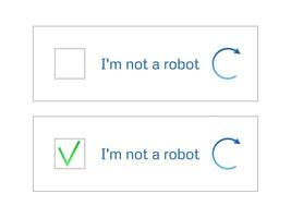 modelo para entrando CAPTCHA eu sou não uma robô vetor