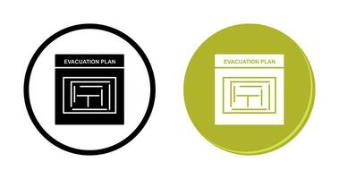 ícone de vetor de plano de evacuação