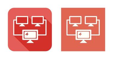 ícone de vetor de sistemas conectados
