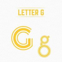 letra g abstrata com design criativo vetor
