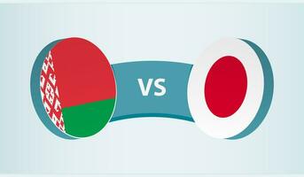 bielorrússia versus Japão, equipe Esportes concorrência conceito. vetor