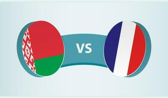 bielorrússia versus França, equipe Esportes concorrência conceito. vetor
