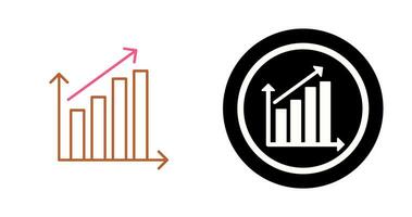 ícone de vetor de estatísticas crescentes
