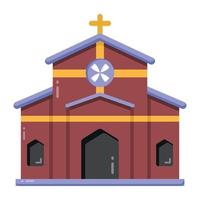 edifício cristão da igreja vetor