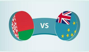 bielorrússia versus tuvalu, equipe Esportes concorrência conceito. vetor