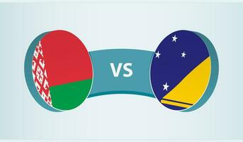 bielorrússia versus toquelau, equipe Esportes concorrência conceito. vetor