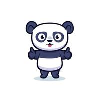 desenho de personagens panda kawaii fofo vetor