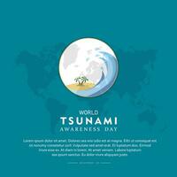 mundo tsunami dia é levantar consciência cada ano em novembro 5 vetor