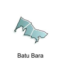 mapa cidade do batu bara logotipo vetor Projeto. abstrato, desenhos conceito, logotipos, logótipo elemento para modelo.