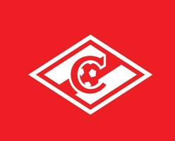 espartano Moskva símbolo clube logotipo Rússia liga futebol abstrato Projeto vetor ilustração com vermelho fundo