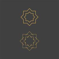 modelo geométrico de símbolos ornamentais árabes vetor