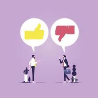 ilustração em vetor crítica construtiva de discussão de opinião