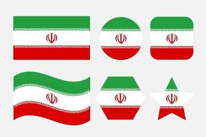 ilustração simples da bandeira do irã para o dia da independência ou eleição vetor