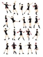 ilustração do vetor silhueta de uma mulher dançando