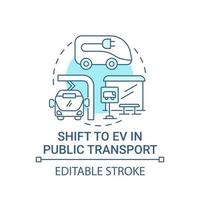 ícone do conceito de transporte público verde eco. vetor