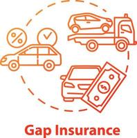 ícone do conceito de gap seguro vetor