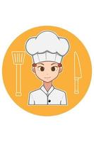 ilustração dos desenhos animados do pequeno chef vetor