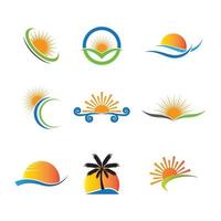 imagens do logotipo do pôr do sol vetor