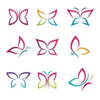 imagens do logotipo da beleza da borboleta vetor