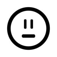 ícone de emoticon de sorriso triste de desenho animado em estilo simples vetor