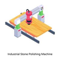 máquina de polir pedra industrial vetor