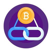 cadeia de ligação bitcoin vetor