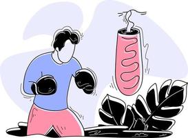 boxe ilustração plana conceito jogos esporte vetor