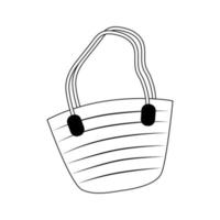 bolsa feminina em estilo doodle. ilustração vetorial plana vetor