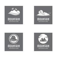 ícone da montanha logotipo modelo ilustração vetorial design vetor