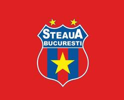 Steaua Bucareste clube logotipo símbolo romênia liga futebol abstrato Projeto vetor ilustração com vermelho fundo