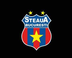 Steaua Bucareste clube logotipo símbolo romênia liga futebol abstrato Projeto vetor ilustração com Preto fundo