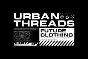 futurista gráfico tee Projeto streetwear estilo editável modelo vetor