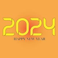 feliz Novo ano 2024 Projeto com números. feliz Novo ano 2024 vetor Projeto para poster, calendário, bandeira e Mais