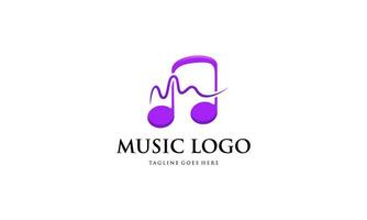 criativo música logotipo. musical notas logotipo vetor