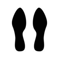 humano sapato pegadas ícone branco fundo Projeto vetor