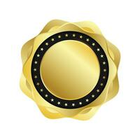 vetor moderno ouro círculo metal distintivo, rótulo e Projeto elementos